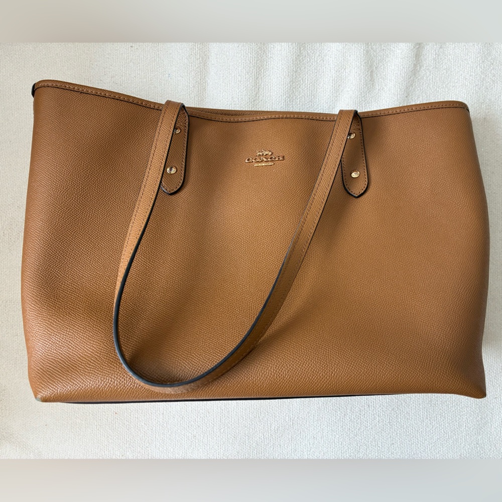 Coach City Tote in Saddle - genuine leather bag